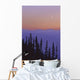 Crescent Moon Rises In Sunset Over Mountains, Whistler, Bc Canada Wall Mural