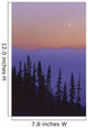 Crescent Moon Rises In Sunset Over Mountains, Whistler, Bc Canada Wall Mural