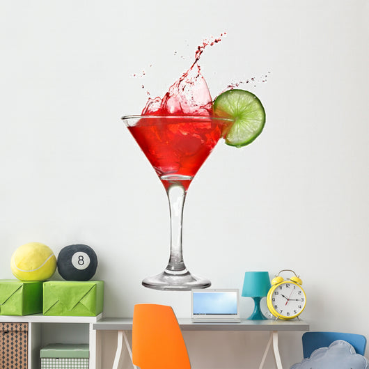 Red Cocktail with Splash