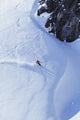 Young Man Skiing On Ungroomed Slope Near Fortress Mountain Wall Mural