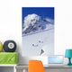 Two Young Men Skiing Untracked Powder In Figure 8's Wall Mural