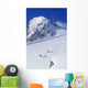 Two Young Men Skiing Untracked Powder In Figure 8's Wall Mural