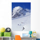 Two Young Men Skiing Untracked Powder In Figure 8's Wall Mural