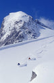 Two Young Men Skiing Untracked Powder In Figure 8's Wall Mural