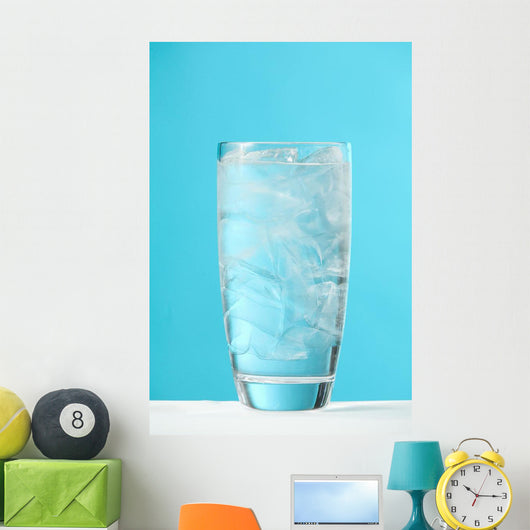 Very Full Glass Of Water With Ice Wall Mural