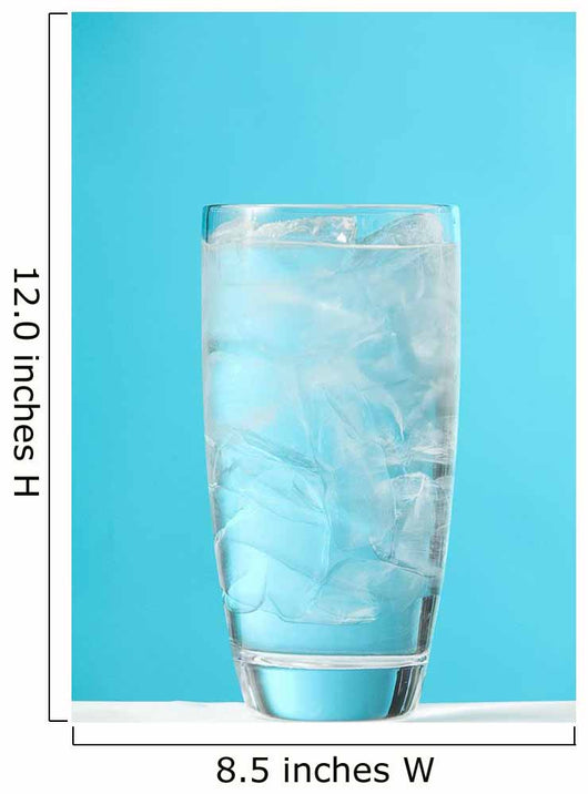 Very Full Glass Of Water With Ice Wall Mural