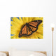 Monarch Butterfly On Sunflower Wall Mural