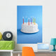 Birthday Cake With Candles Wall Mural