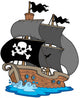 Pirate Sailboat Wall Decal