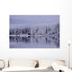 Early Winter Snow Greys The Trees Wall Mural