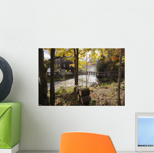 View Of Ulverton Wool Mill, Eastern Townships, Quebec, Canada Wall Mural