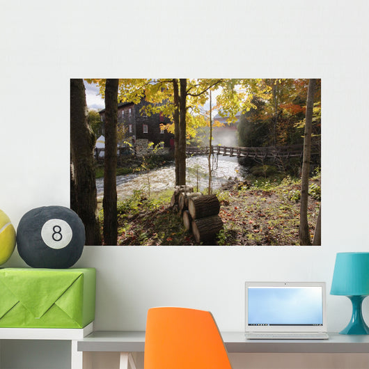 View Of Ulverton Wool Mill, Eastern Townships, Quebec, Canada Wall Mural