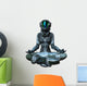 Meditating Apocalyptic Astronaut Girl Wall Decal
