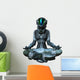 Meditating Apocalyptic Astronaut Girl Wall Decal