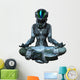 Meditating Apocalyptic Astronaut Girl Wall Decal