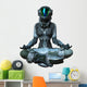 Meditating Apocalyptic Astronaut Girl Wall Decal