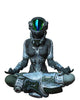 Meditating Apocalyptic Astronaut Girl Wall Decal