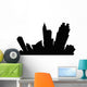 Cartoon Skyline Silhouette City Wall Decal