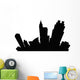 Cartoon Skyline Silhouette City Wall Decal