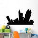 Cartoon Skyline Silhouette City Wall Decal