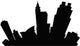 Cartoon Skyline Silhouette City Wall Decal