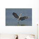 Great Blue Heron Flies Through Wetland Marsh Wall Mural