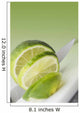 A Knife Cutting A Lime Wall Mural