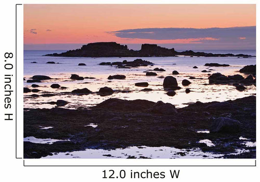 View Of Rock And Sea At Twilight Wall Mural