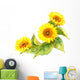 Illustrated sunflowers Wall Decal