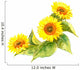 Illustrated sunflowers Wall Decal