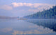 One Mile Lake, Near Pemberton, Bc In Early Morning Mist Wall Mural