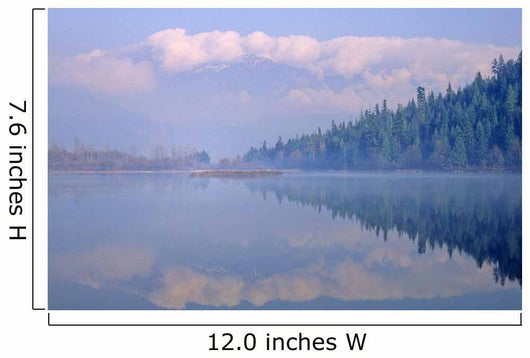 One Mile Lake, Near Pemberton, Bc In Early Morning Mist Wall Mural