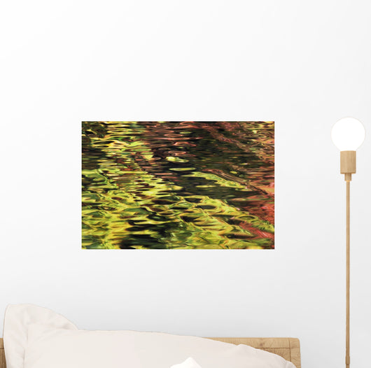 Oak And Maple Trees Reflections In Water Autumn Wall Mural