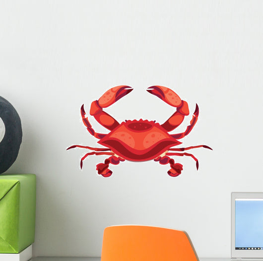 Red Crab Wall Decal