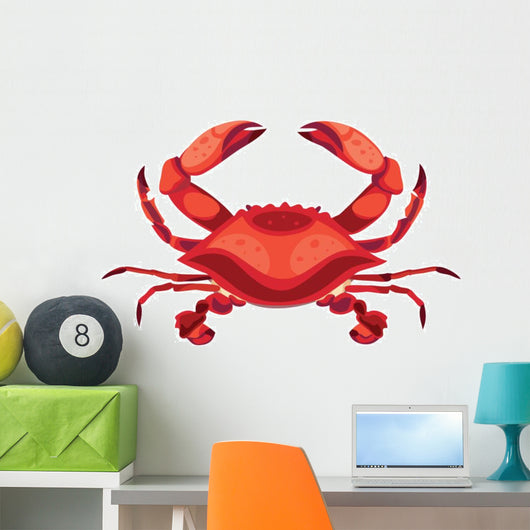 Red Crab Wall Decal