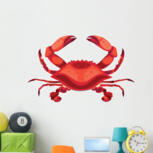 Red Crab Wall Decal