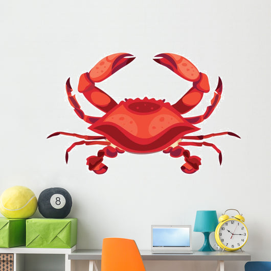 Red Crab Wall Decal