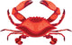 Red Crab Wall Decal