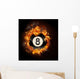 Flame 8 Ball Wall Mural