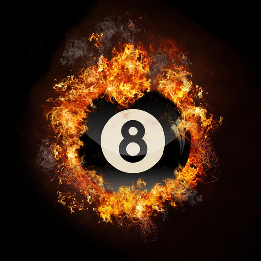 Flame 8 Ball Wall Mural