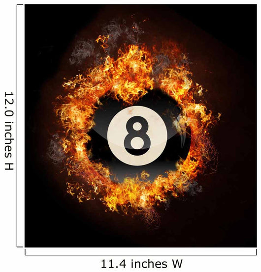 Flame 8 Ball Wall Mural