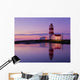 Pointe Des Monts Lighthouse At Dawn, Manicouagan Region, Quebec Wall Mural