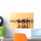 Surfers at Sunset Wall Mural