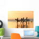 Surfers at Sunset Wall Mural