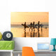 Surfers at Sunset Wall Mural