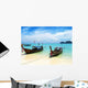 Fishing Boats Turquoise Water Wall Decal