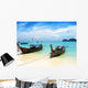 Fishing Boats Turquoise Water Wall Decal