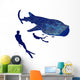 Tiburon Ballena Diving Whales Wall Decal Sticker Set