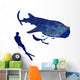 Tiburon Ballena Diving Whales Wall Decal Sticker Set