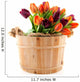 Wooden Bucket Ful of Tulips Wall Decal